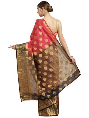 paisley woven saree with blouse - 16380870 - Standard Image - 2