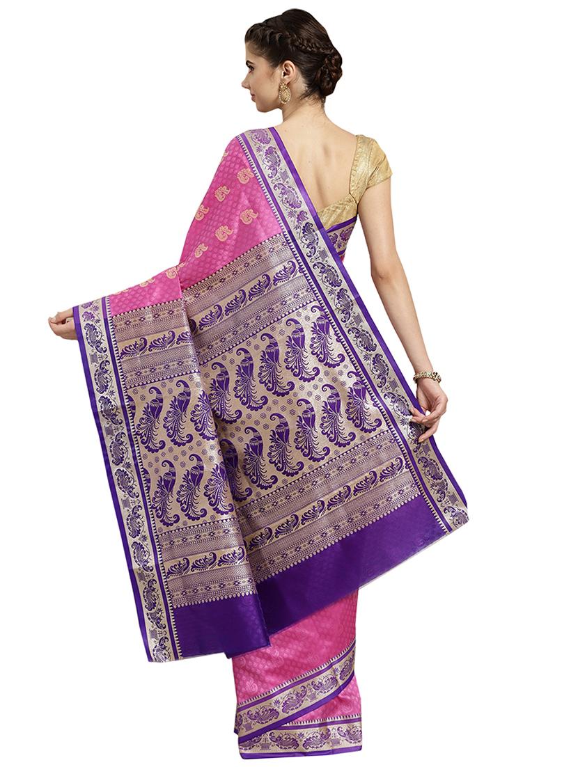 conversational woven saree with blouse - 16380874 - Zoom Image - 2