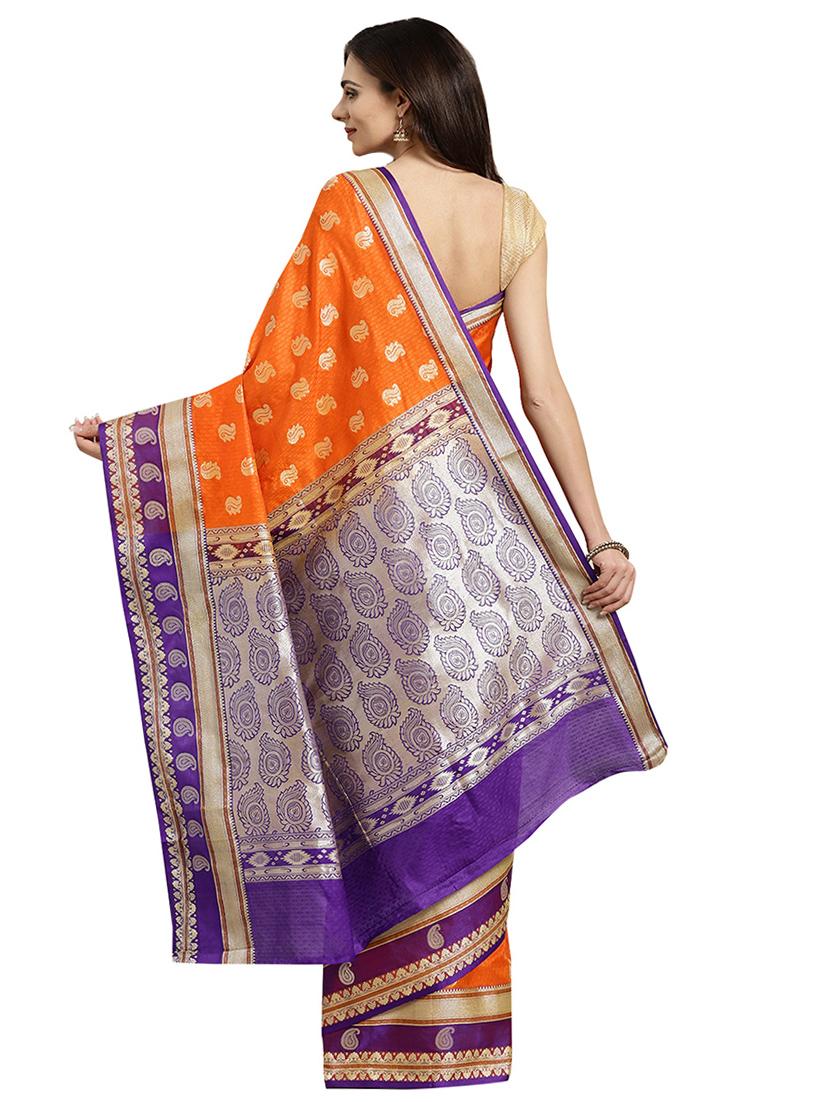 conversational woven saree with blouse - 16380876 - Zoom Image - 2