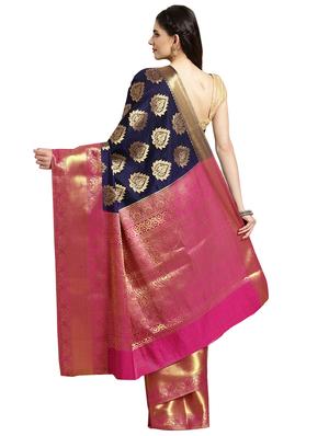 conversational woven saree with blouse - 16380881 - Standard Image - 2