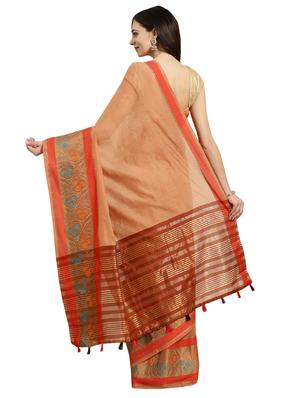 solid plain saree with blouse - 16380895 - Standard Image - 2