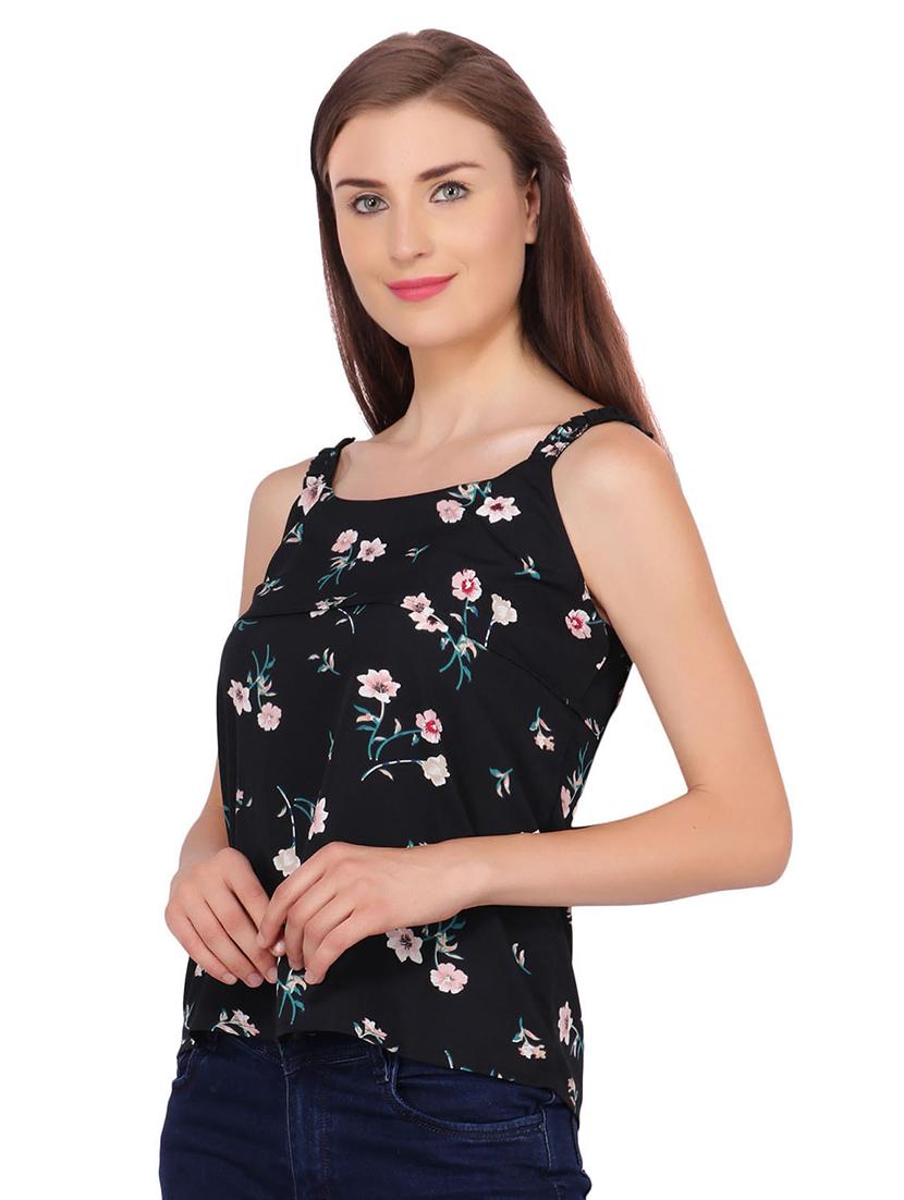shoulder strap floral top - 16381810 - Zoom Image - 2