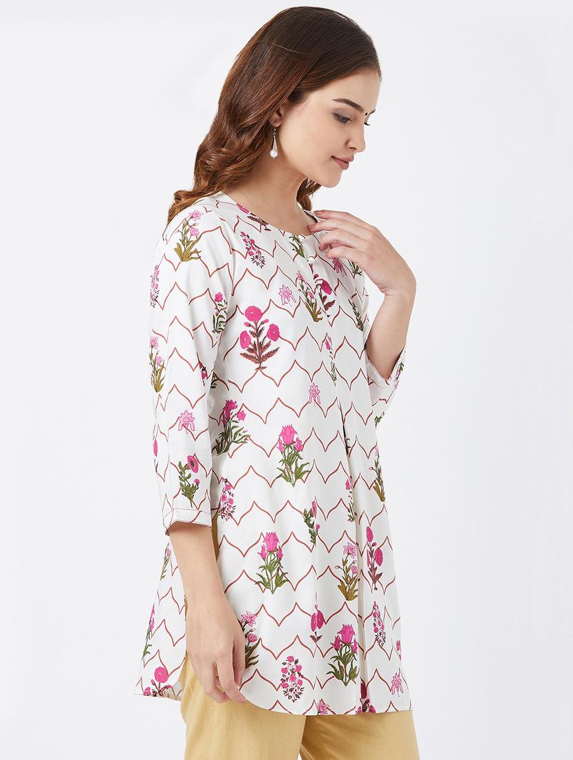 floral straight kurti - 16381922 - Zoom Image - 2