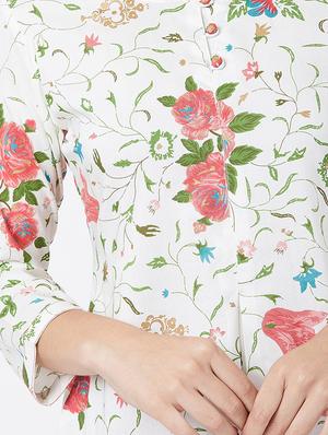 floral straight kurti - 16381925 - Standard Image - 5