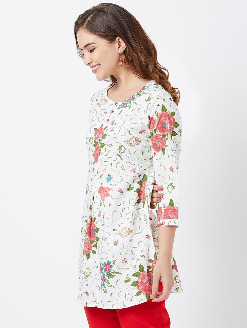 floral straight kurti - 16381925 - Zoom Image - 2