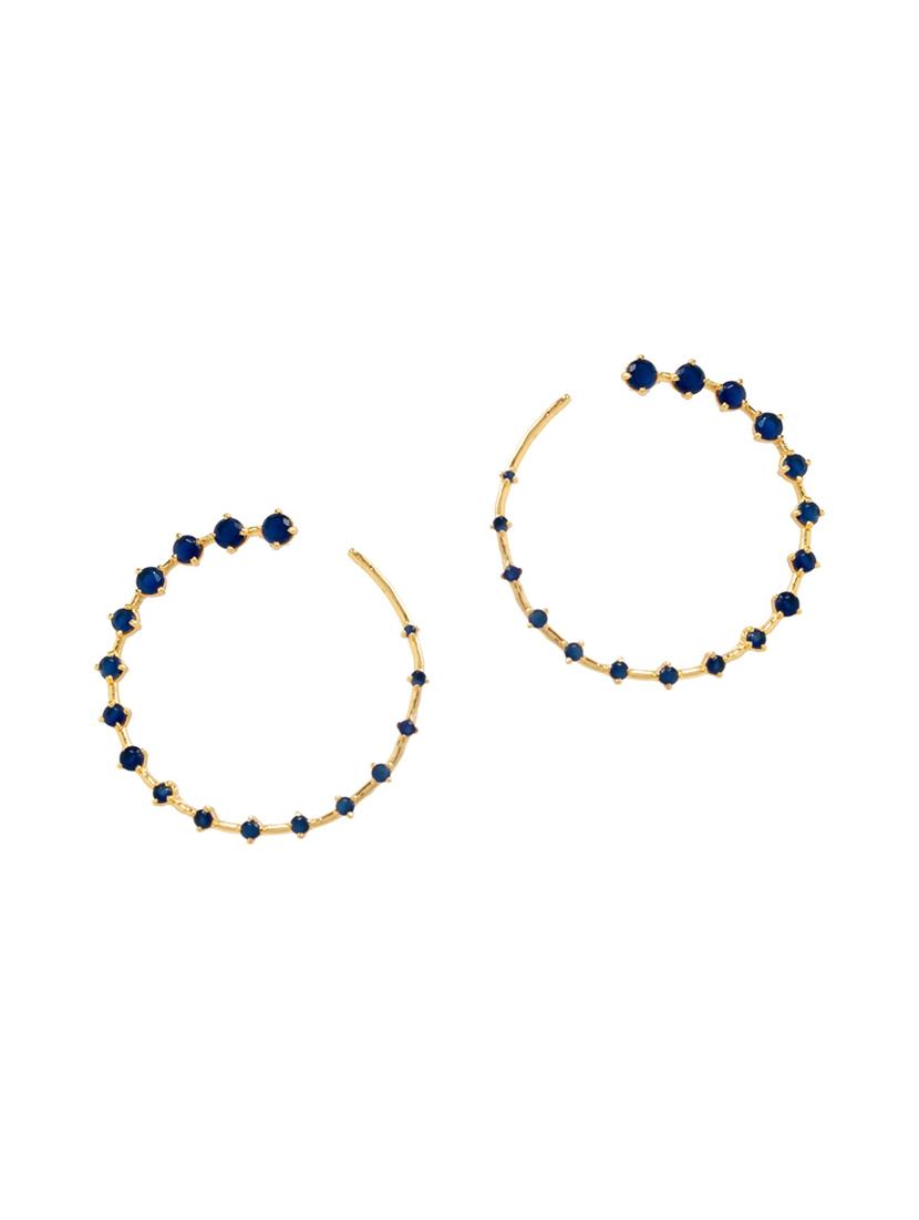 blue hoop earring - 16383039 - Zoom Image - 2