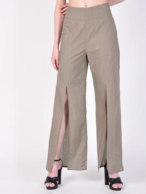 high rise slit detail trouser - 16383609 - Standard Image - 2