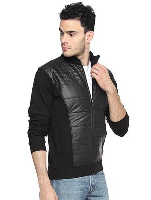 black solid quilted jacket - 16385262 - Standard Image - 2