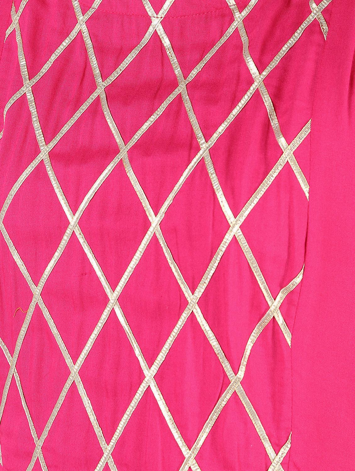 gota lace asymmetric kurta - 16385307 - Zoom Image - 5