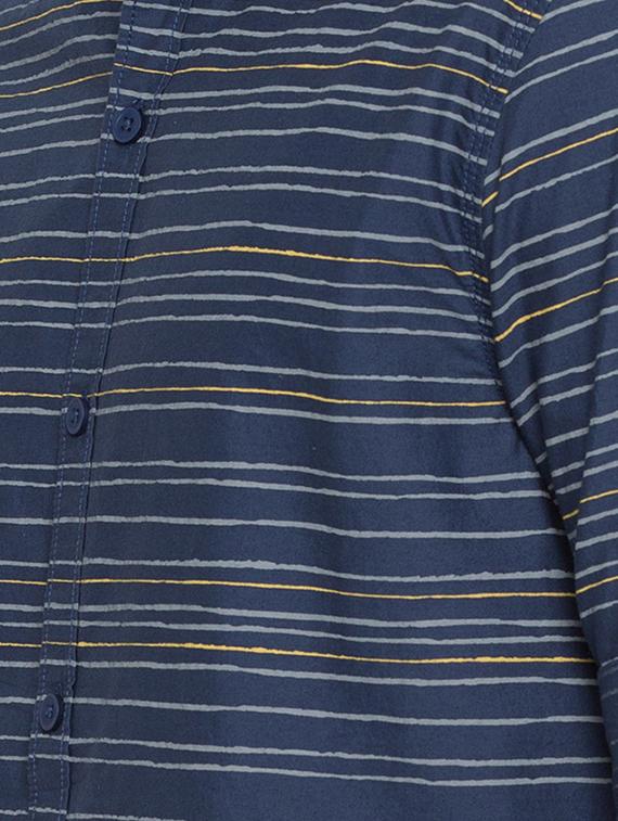 navy blue cotton casual shirt - 16388564 - Zoom Image - 5
