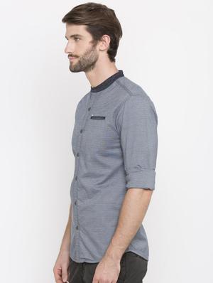 blue cotton casual shirt - 16388623 - Standard Image - 2