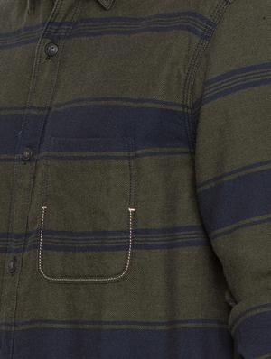 green striped casual shirt - 16388627 - Standard Image - 5
