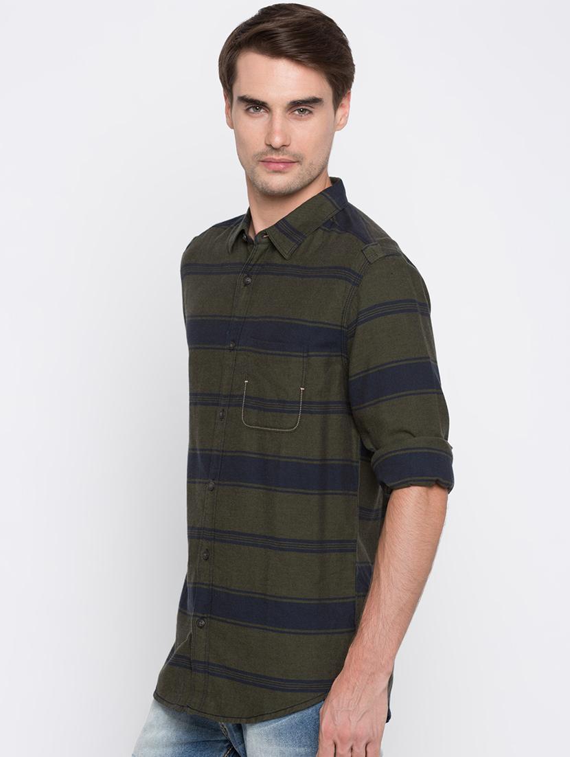 green striped casual shirt - 16388627 - Zoom Image - 2
