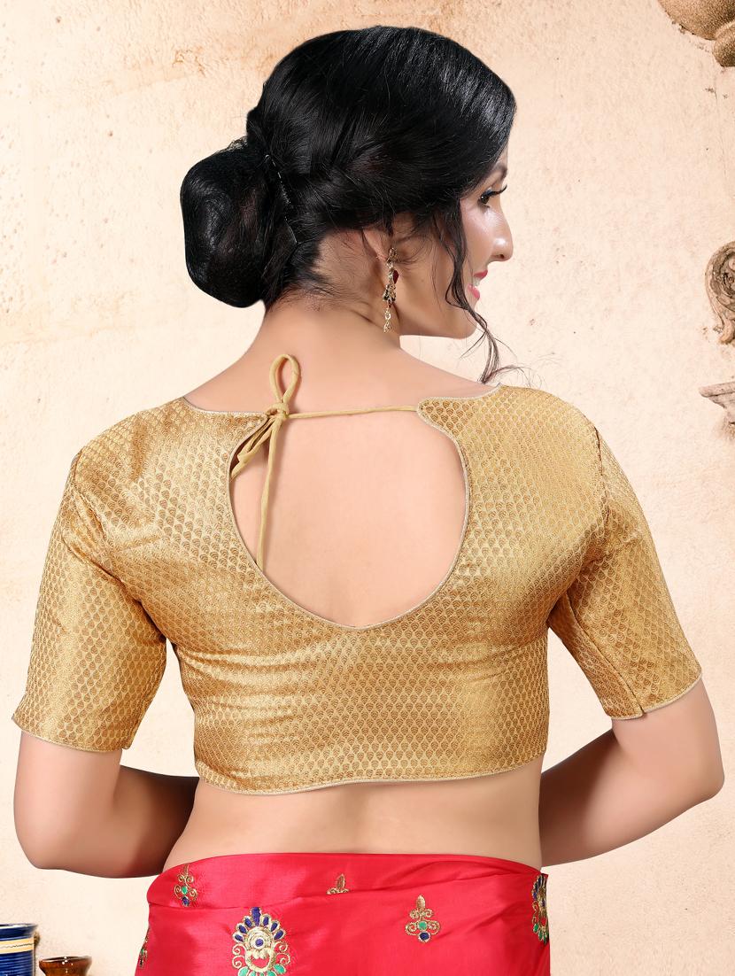 beige silk brocade blouse - 16389029 - Zoom Image - 2