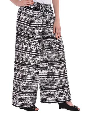 drawstring abstract printed palazzo - 16390130 - Standard Image - 2