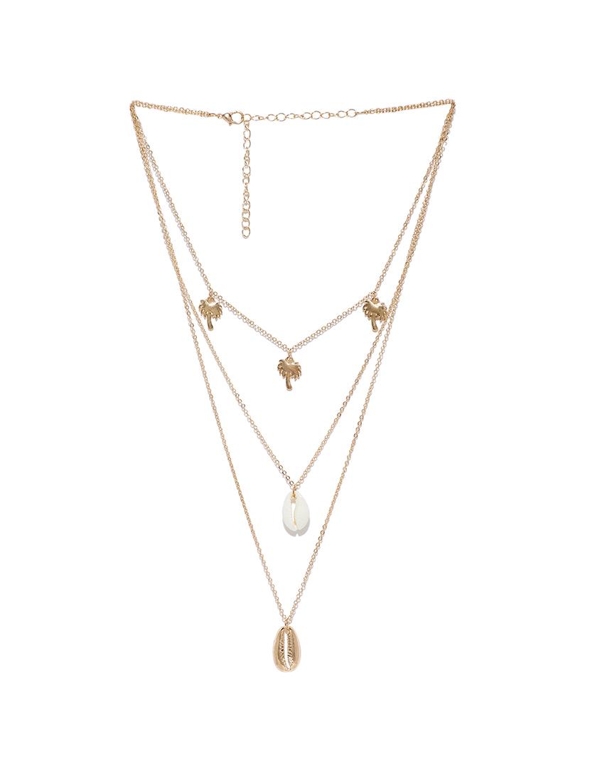 gold short necklace - 16390318 - Zoom Image - 2