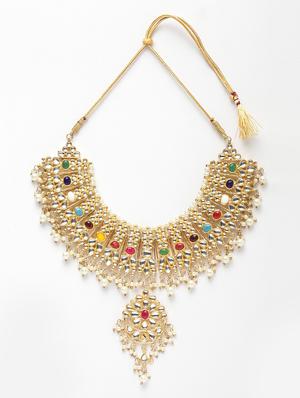 multi colored bridal necklace - 16391731 - Standard Image - 2