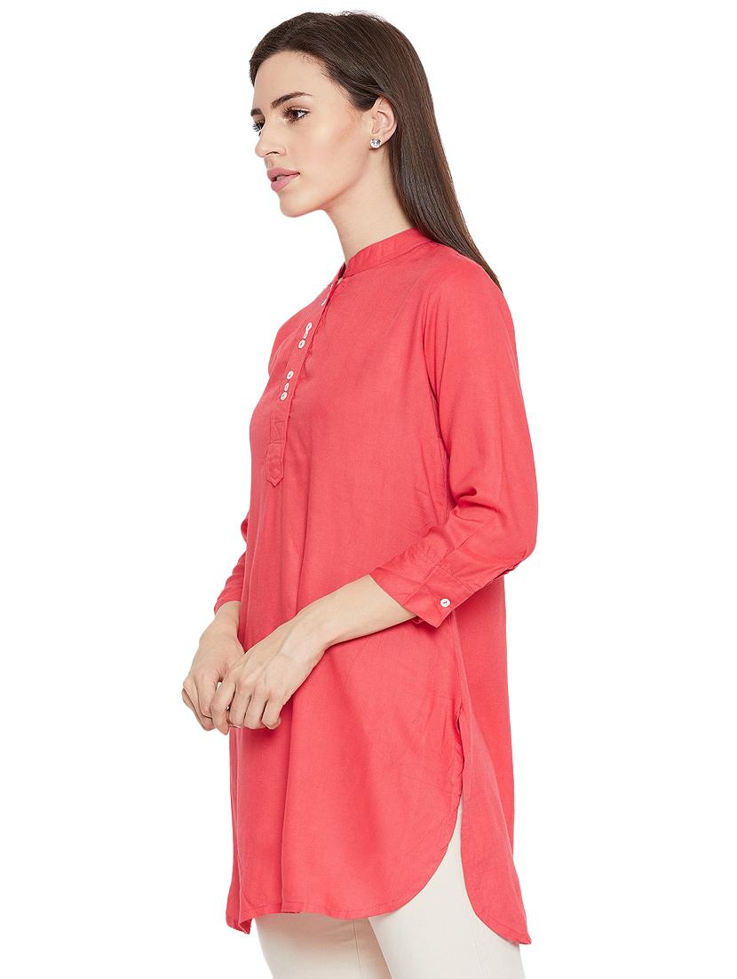 solid straight kurti - 16391877 - Zoom Image - 2