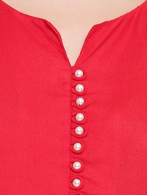 solid straight kurti - 16391882 - Standard Image - 5