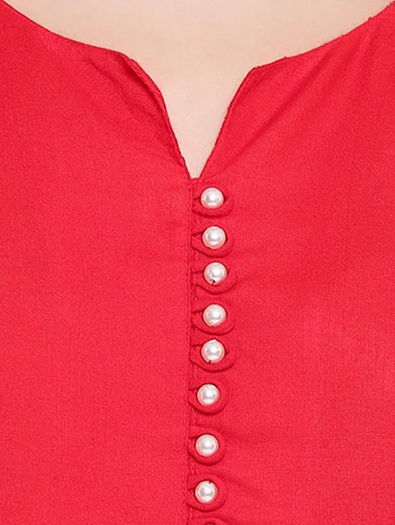 solid straight kurti - 16391882 - Zoom Image - 5