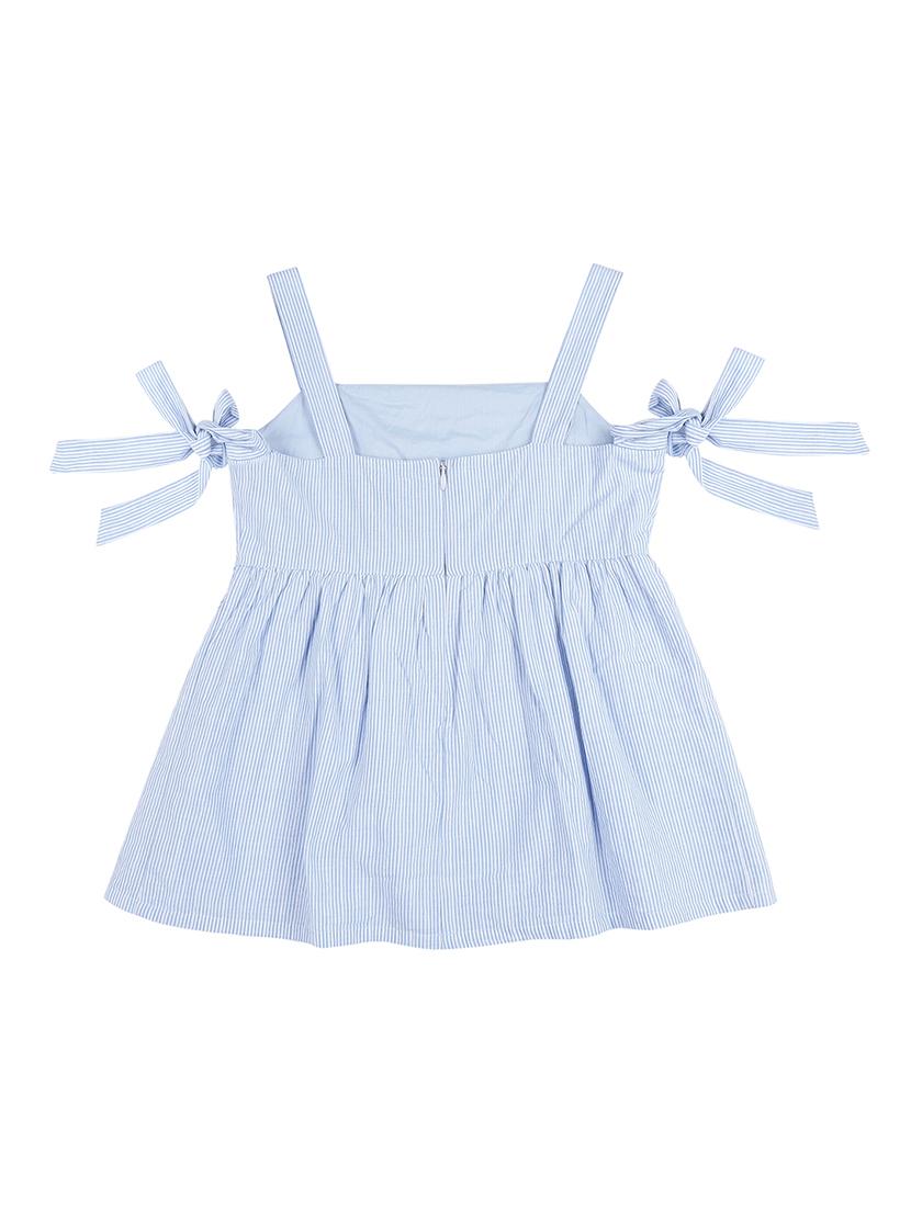 floral embroidery detail striped top - 16391902 - Zoom Image - 2