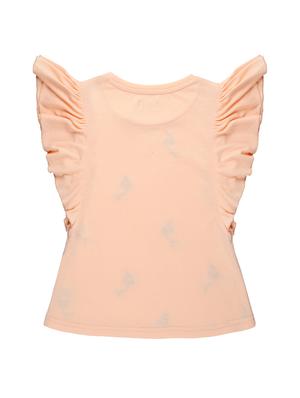 quirky appliqued ruffle sleeve top - 16391932 - Standard Image - 2