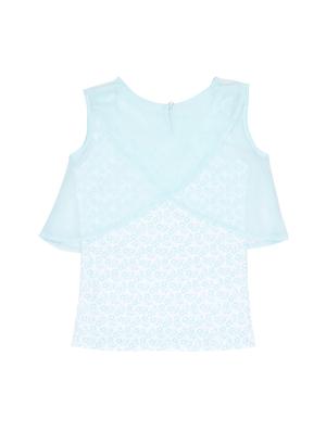 crop top with floral printed knit inner - 16391950 - Standard Image - 2