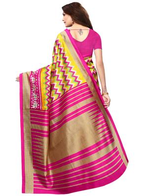 Chevron printed saree with blouse - 16393236 - Standard Image - 2