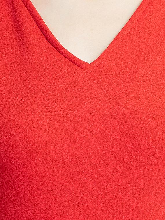 v neck solid sheath dress - 16394303 - Zoom Image - 5