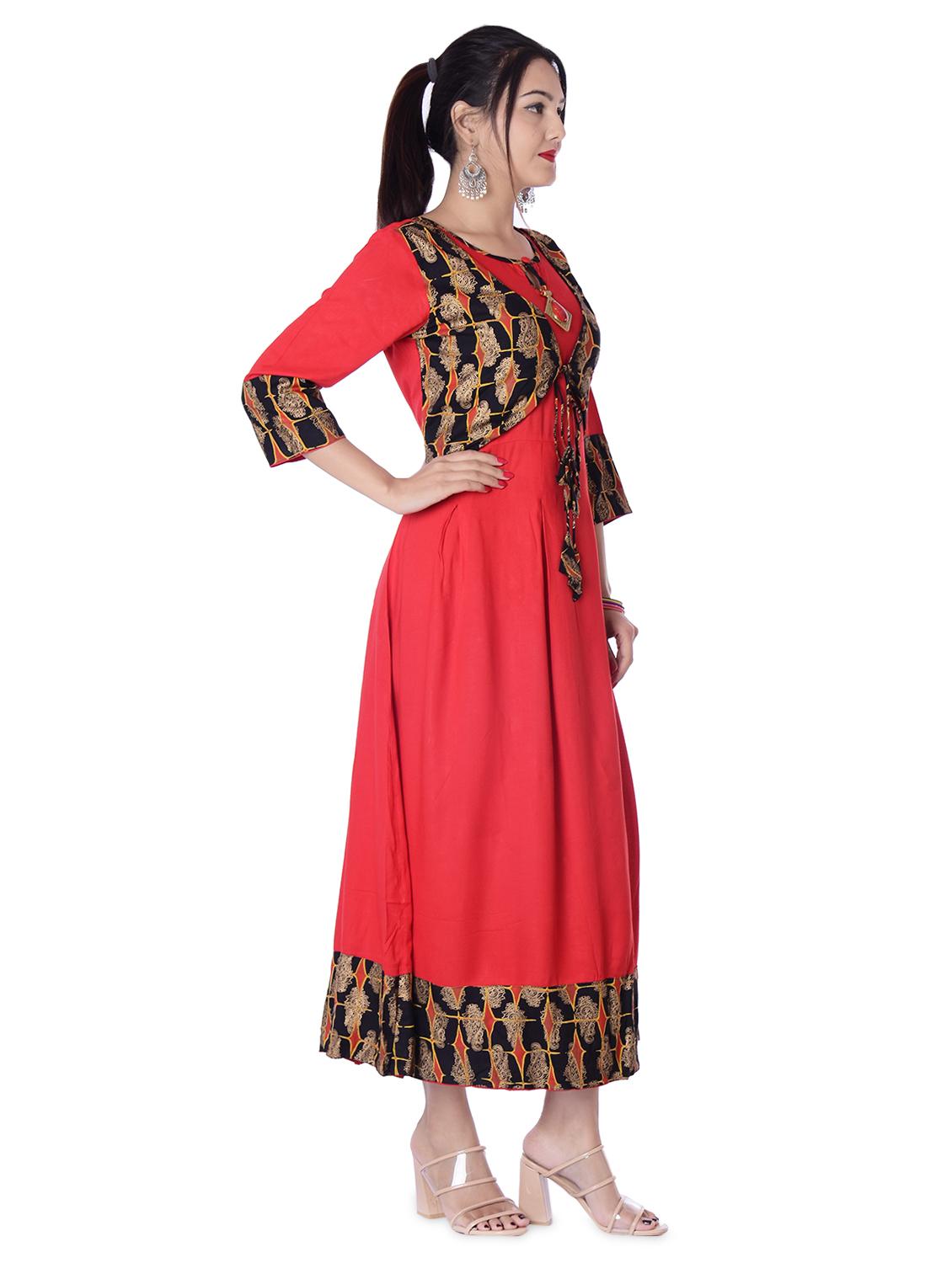 solid a-line gown with jacket - 16394753 - Zoom Image - 2