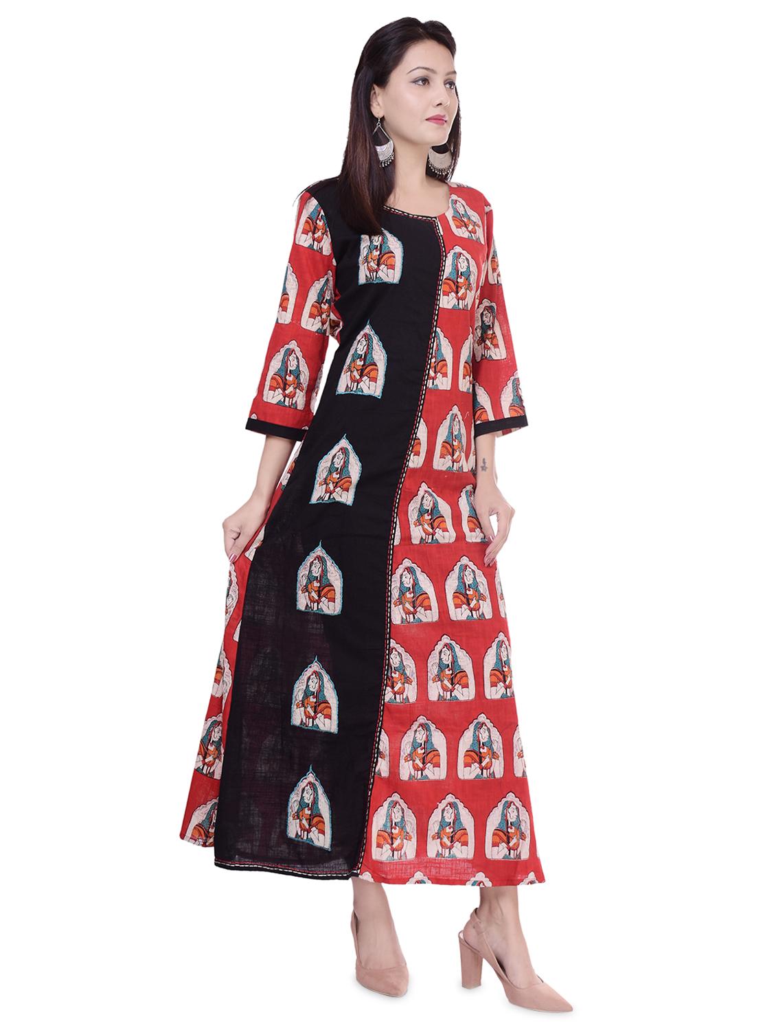 conversational print a-line gown - 16394774 - Zoom Image - 2