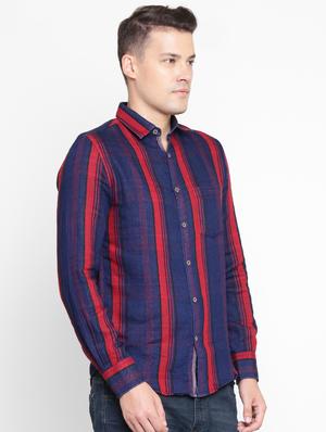 navy blue checkered casual shirt - 16394973 - Standard Image - 2