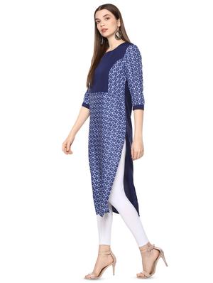geometrical printed straight kurta - 16396598 - Standard Image - 2