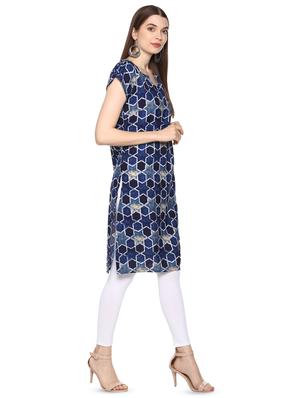 geometrical printed straight kurta - 16396599 - Standard Image - 2