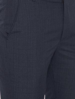 black solid flat front formal trousers - 16396842 - Standard Image - 5