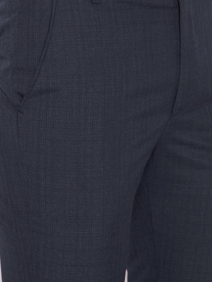 black solid flat front formal trousers - 16396842 - Zoom Image - 5