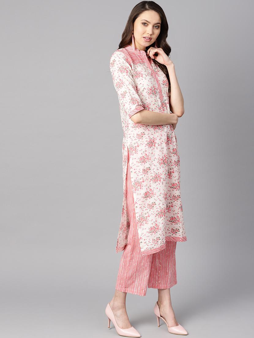 floral printed kurta pant set - 16399565 - Zoom Image - 2