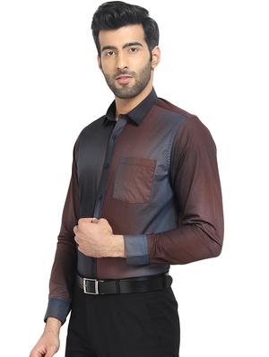 brown printed casual shirt - 16399640 - Standard Image - 2