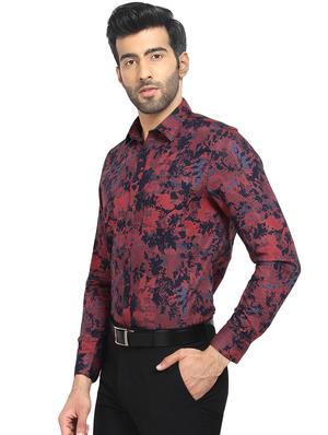red printed casual shirt - 16399641 - Standard Image - 2