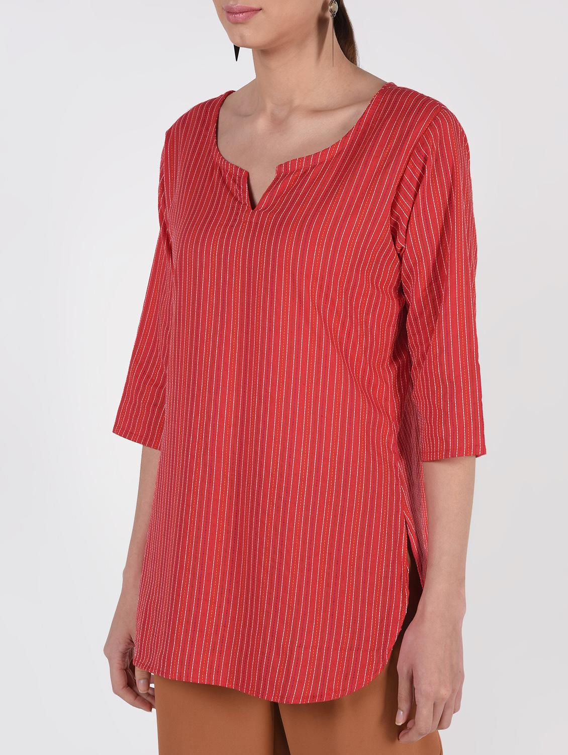 printed a-line kurti - 16399869 - Zoom Image - 5