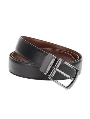black-brown reversible leatherette belt - 16399963 - Standard Image - 2