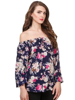 off shoulder floral top - 16401063 - Standard Image - 2