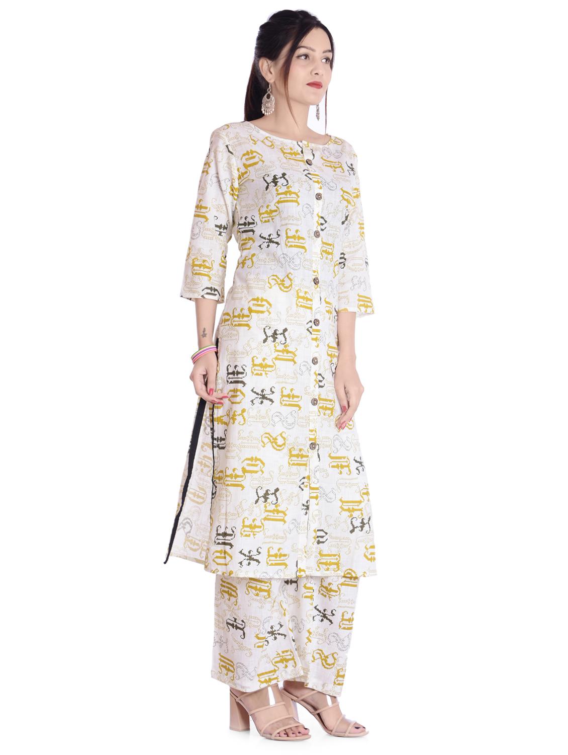 printed straight kurta - 16401717 - Zoom Image - 2