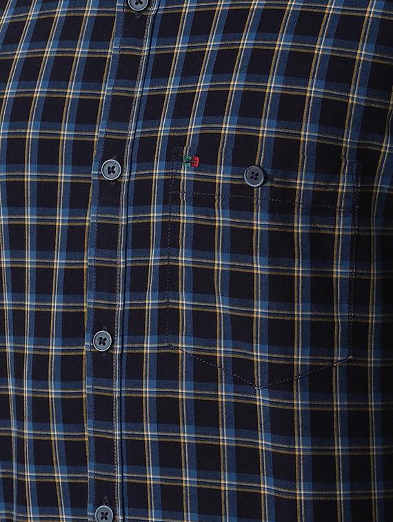 blue checkered casual shirt - 16402733 - Zoom Image - 5