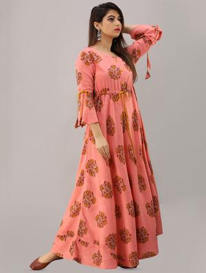 floral printed flared kurta - 16402837 - Standard Image - 2