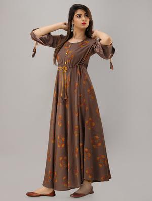 floral printed flared kurta - 16402838 - Standard Image - 2