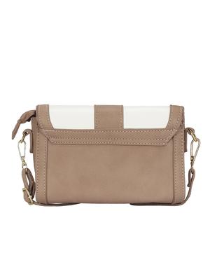 brown leatherette (pu) regular sling bag - 16403041 - Standard Image - 2