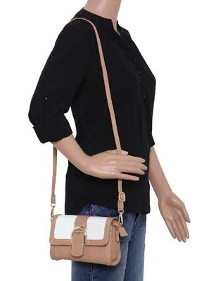 brown leatherette (pu) regular sling bag - 16403041 - Standard Image - 5