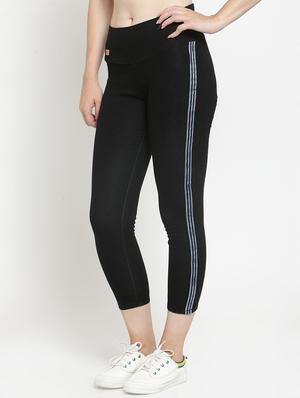 side taped high rise jeggings - 16403048 - Standard Image - 2