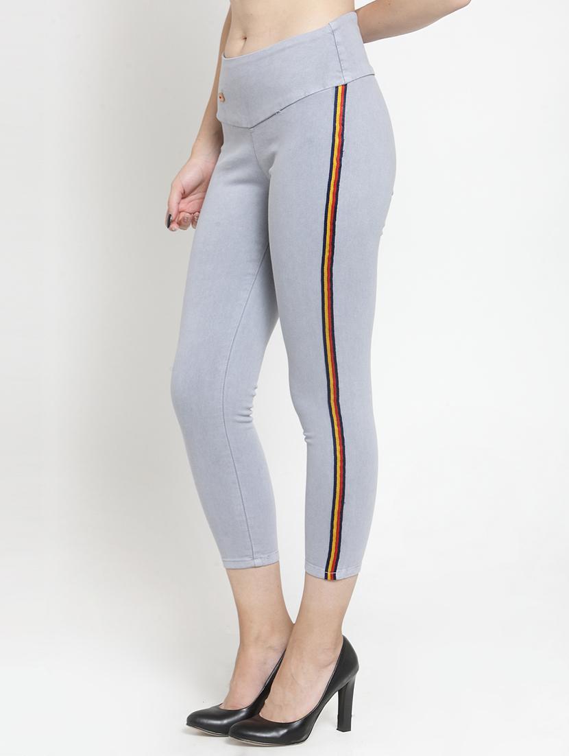 side taped high rise jeggings - 16403051 - Zoom Image - 2